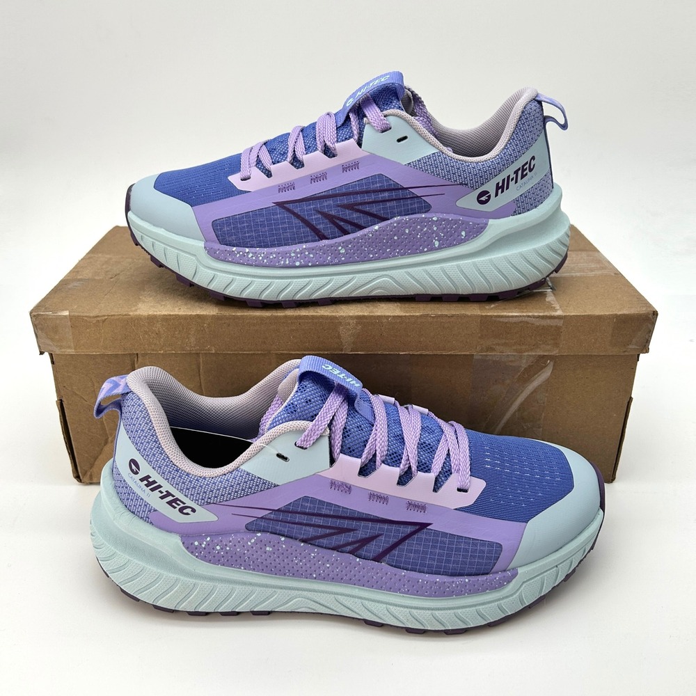 Hi-Tec Catalina II‎ Sz 8.5 Womens Trail Running Shoes Purple Light Blue Mesh NEW